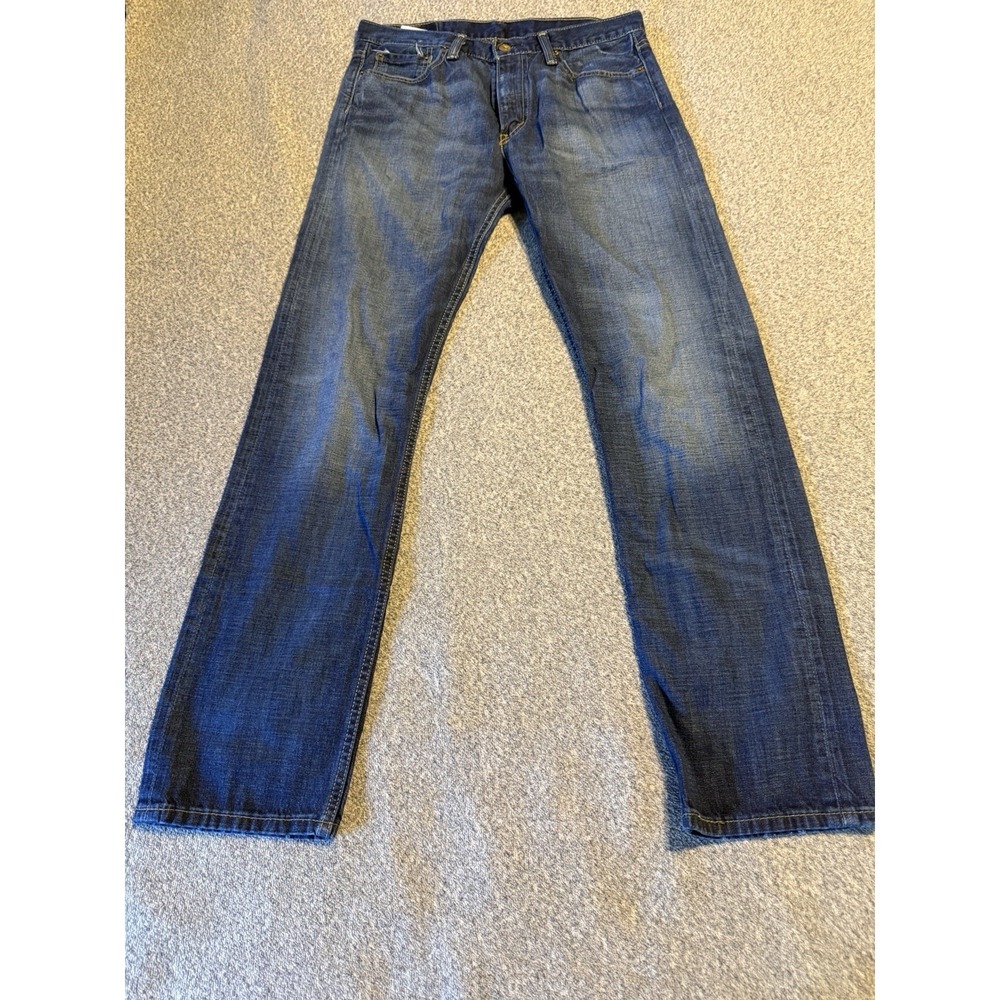 Levi's 513 Slim‎ Straight Jeans Medium Wash Mens 32x32 See Pics For Measurements